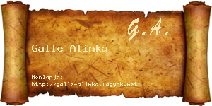 Galle Alinka névjegykártya